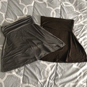 Cotton skirts with fold over